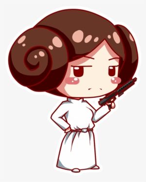 Cartoon princess leia for mbtskoudsalg chibi star wars key clipart image