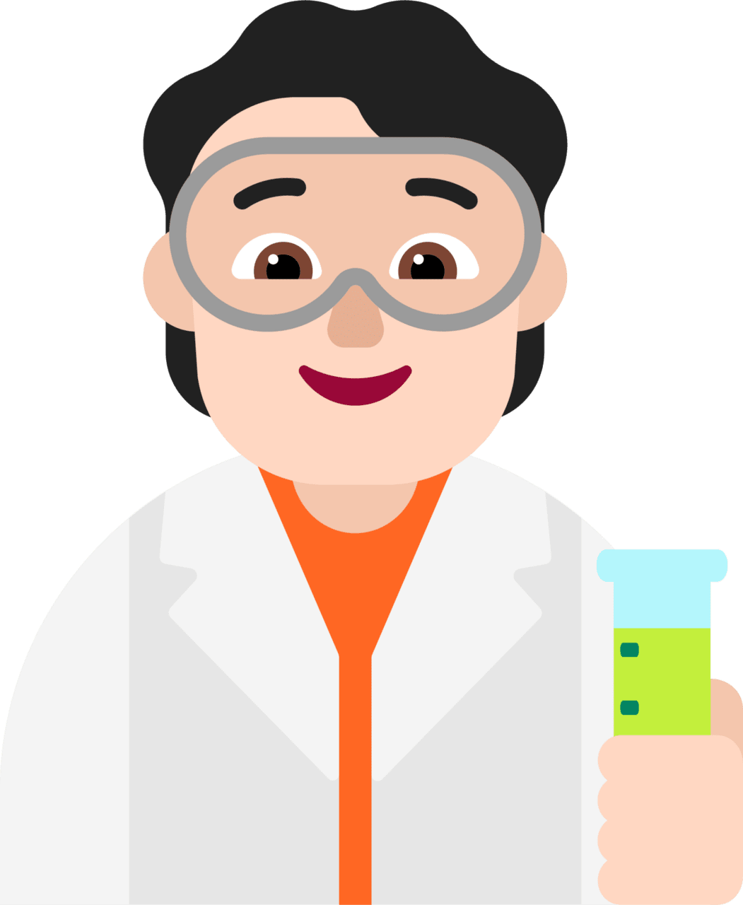 Scientist light emoji for clipart photo