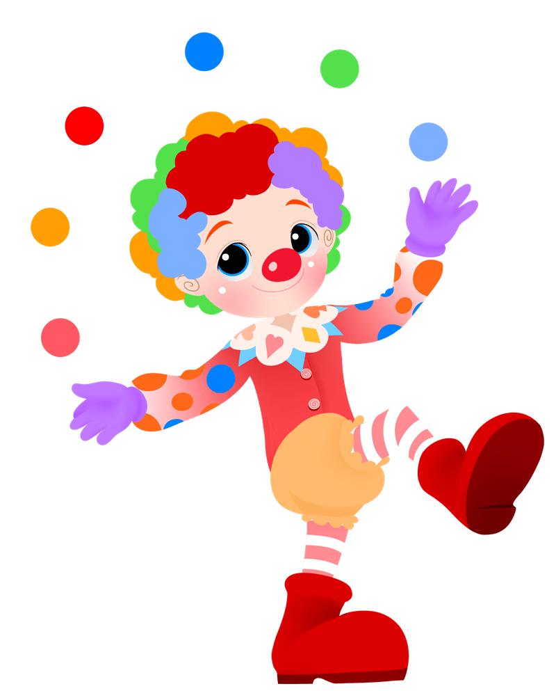 Carnival clown clipart background 2