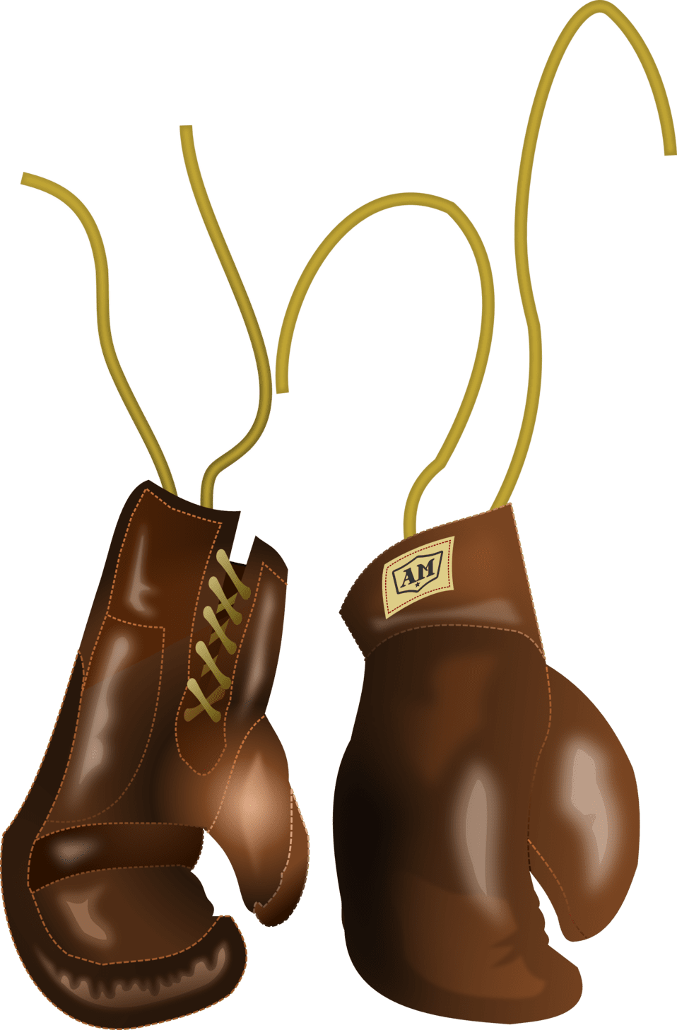 Clipart image vintage leather boxing gloves id