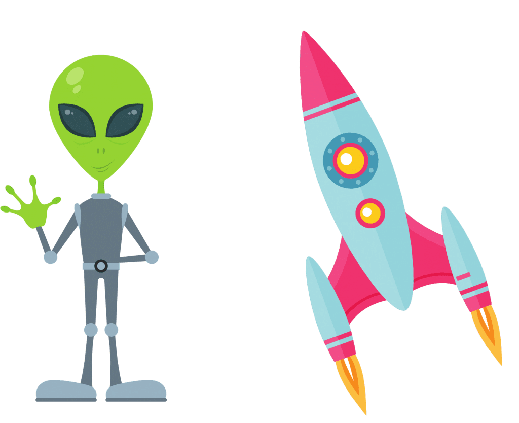 Rocket ship extraterrestre clipart background