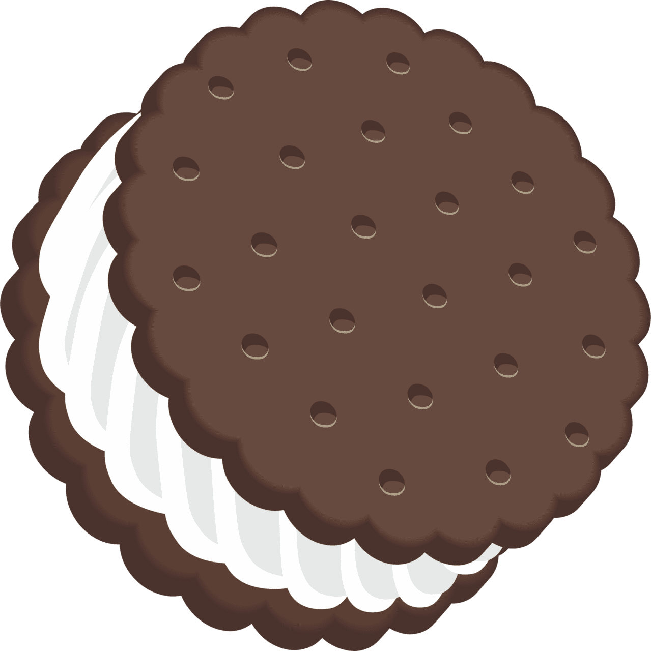 Ice cream sandwich for clipart vector