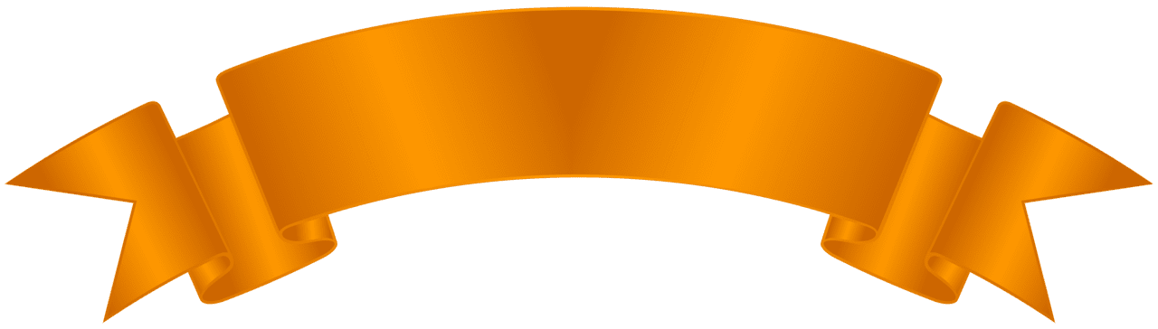 Ribbon orange banner clipart image