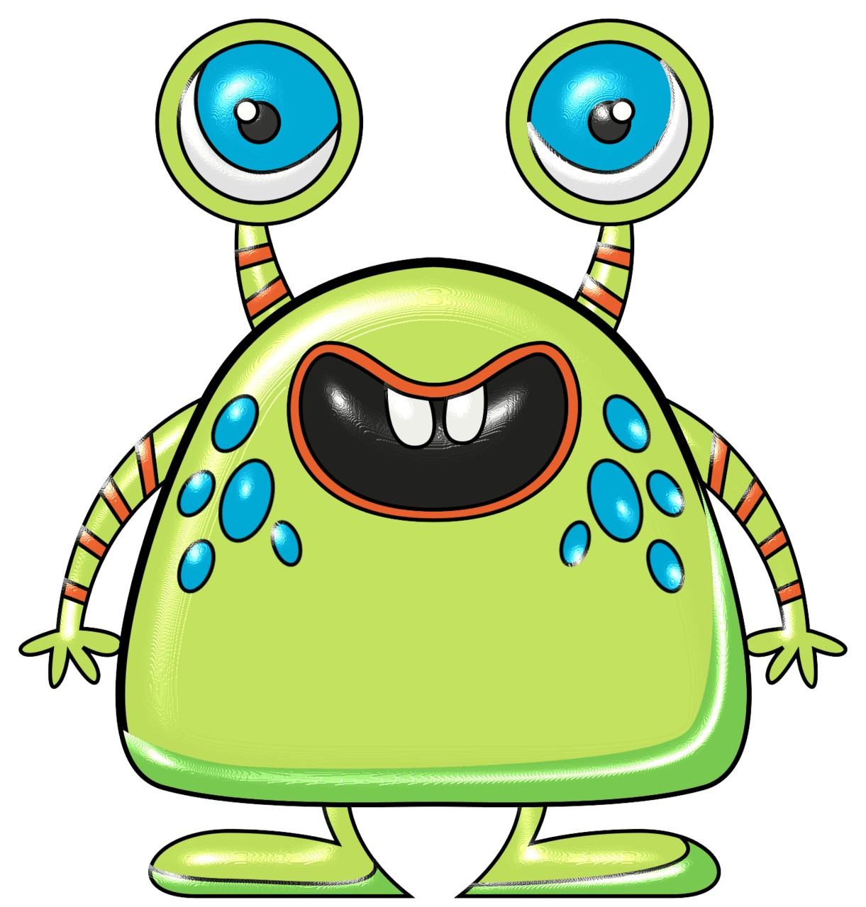 Monster pin page clipart image 3