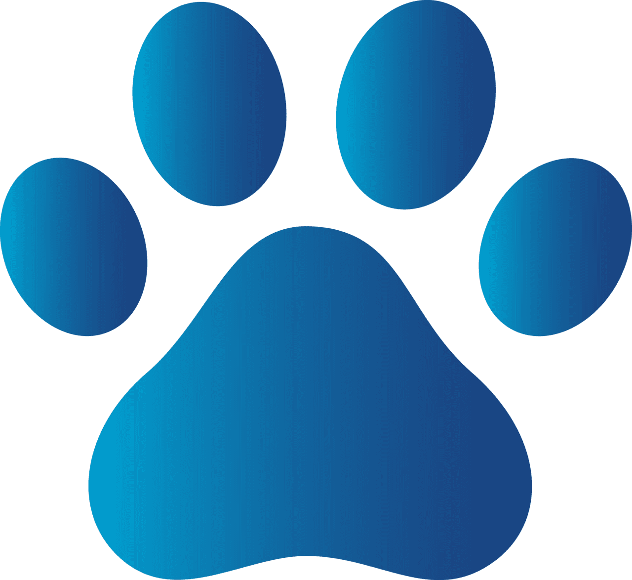 Paw print cute clipart and coloring pages transparent