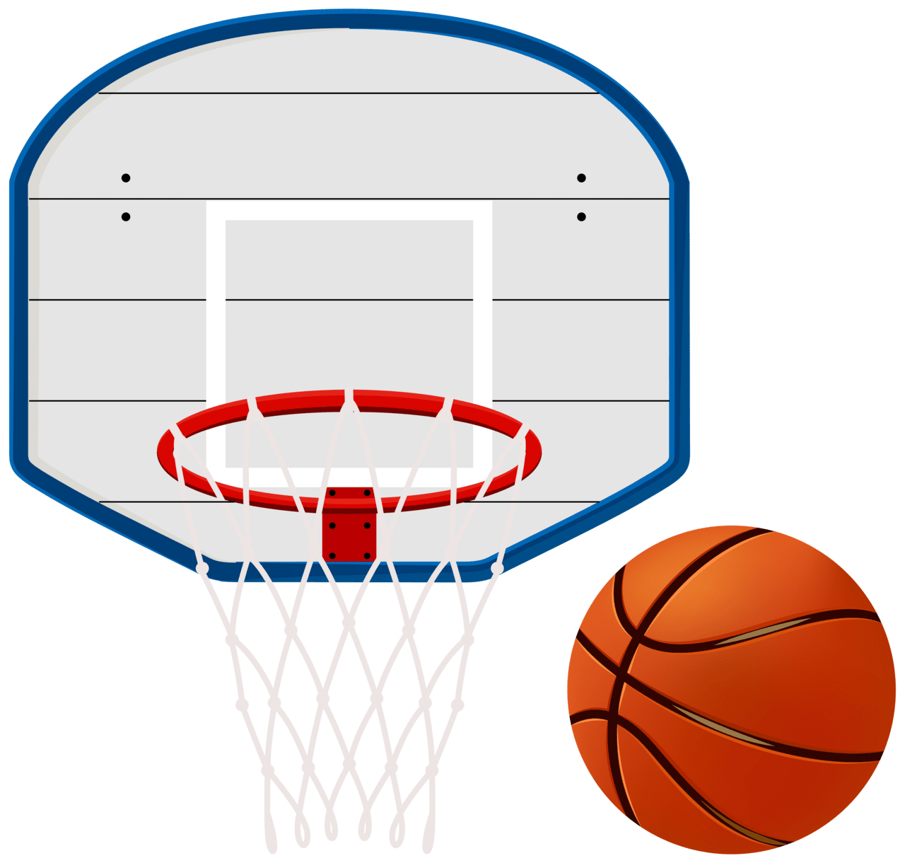 Backboard basketball nba net hoop clipart free