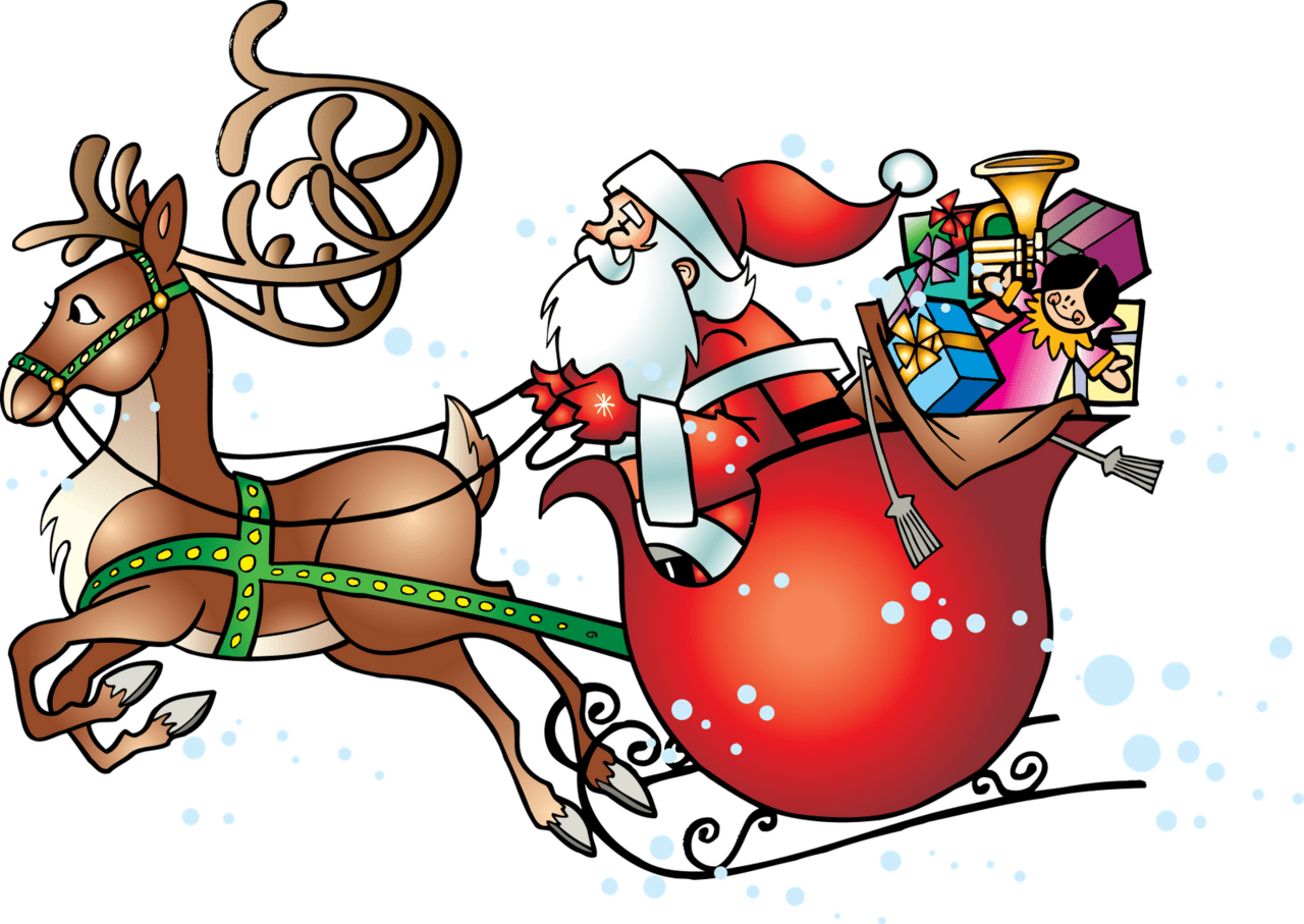 Father christmas hat pin page clipart background