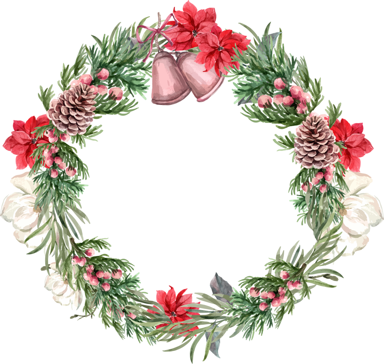 Poinsettia pin page clipart free