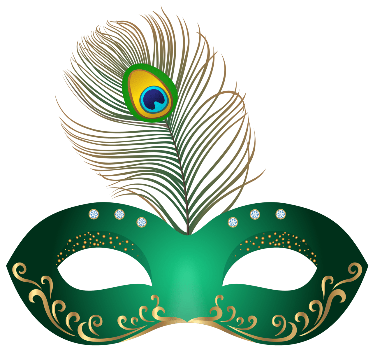 Of venice mask green carnival hd image clipart