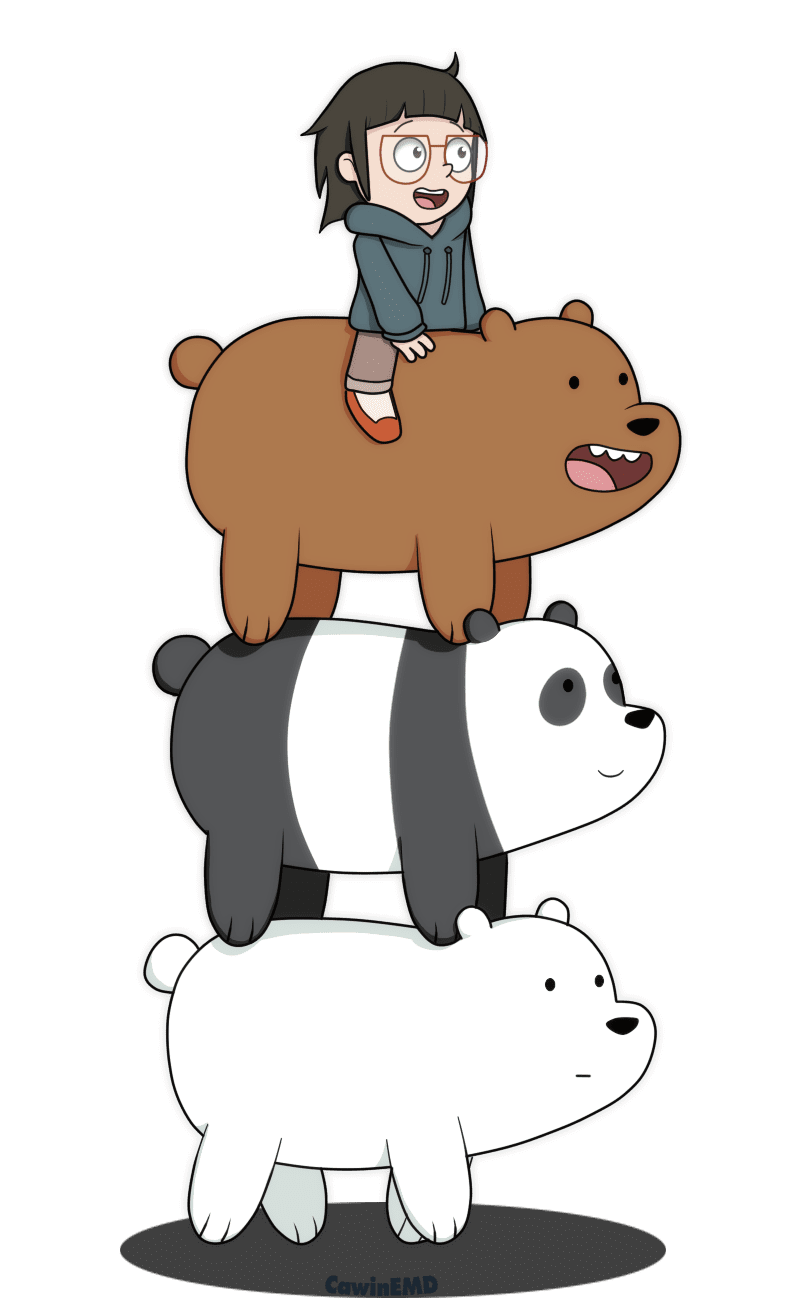 Polar bear watch this show we bare bears clipart vector