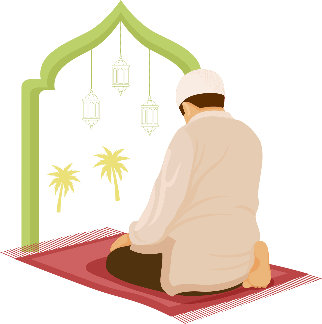 Prayer ramadan kareem namaz time abstract lamp image clipart