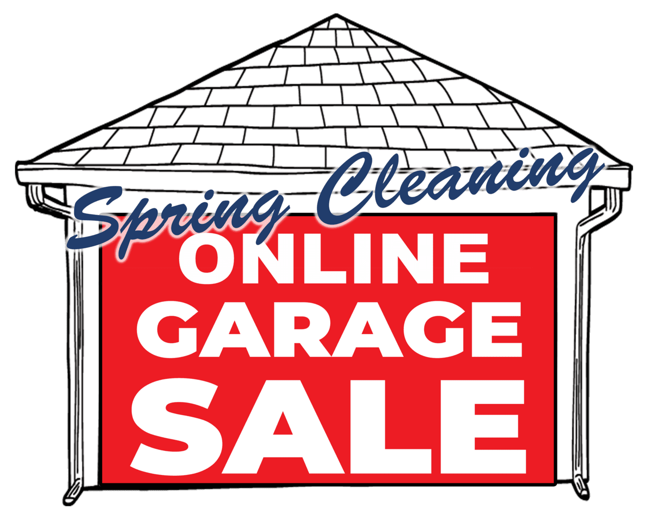 Garage sale auction list clipart background