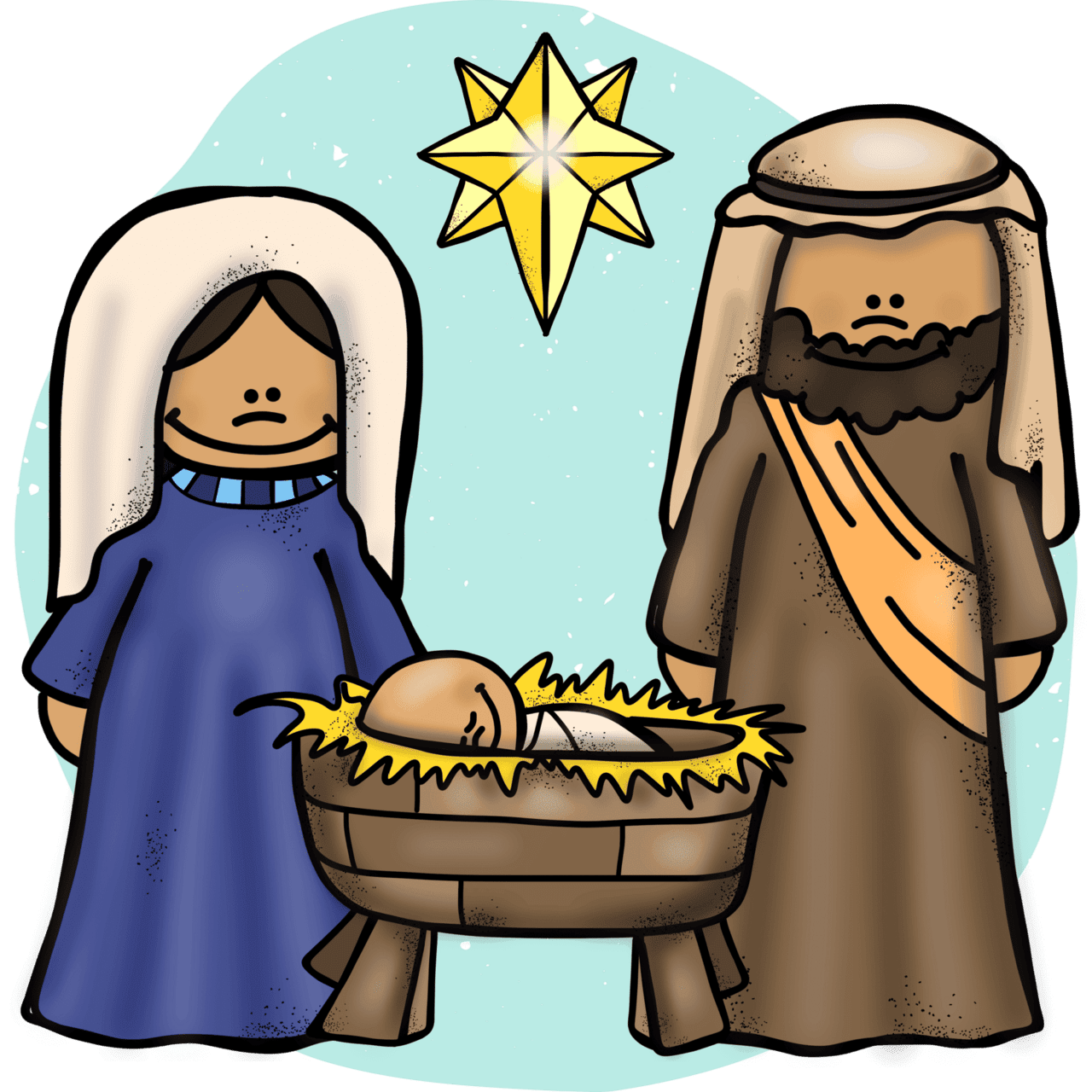 Nativity christmas resources kids bible teacher clipart background