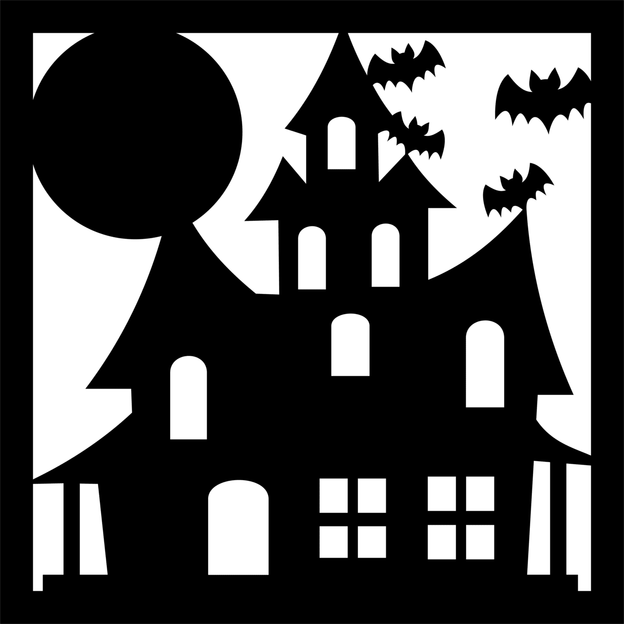 Haunted house pin page clipart clip art