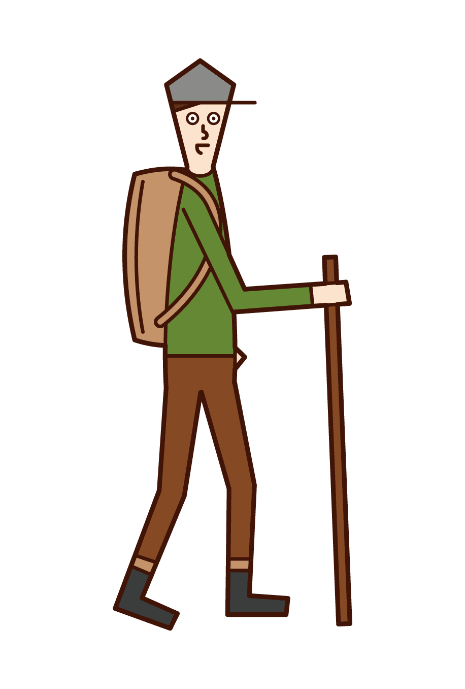 Of man hiking and climbing mountain clipart transparent