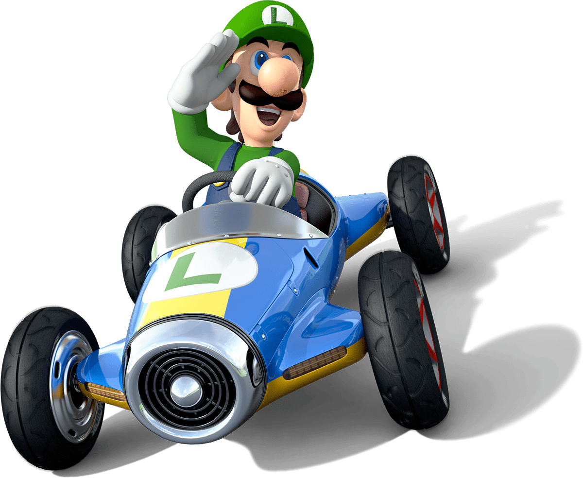 Race car super mario luigi clipart transparent