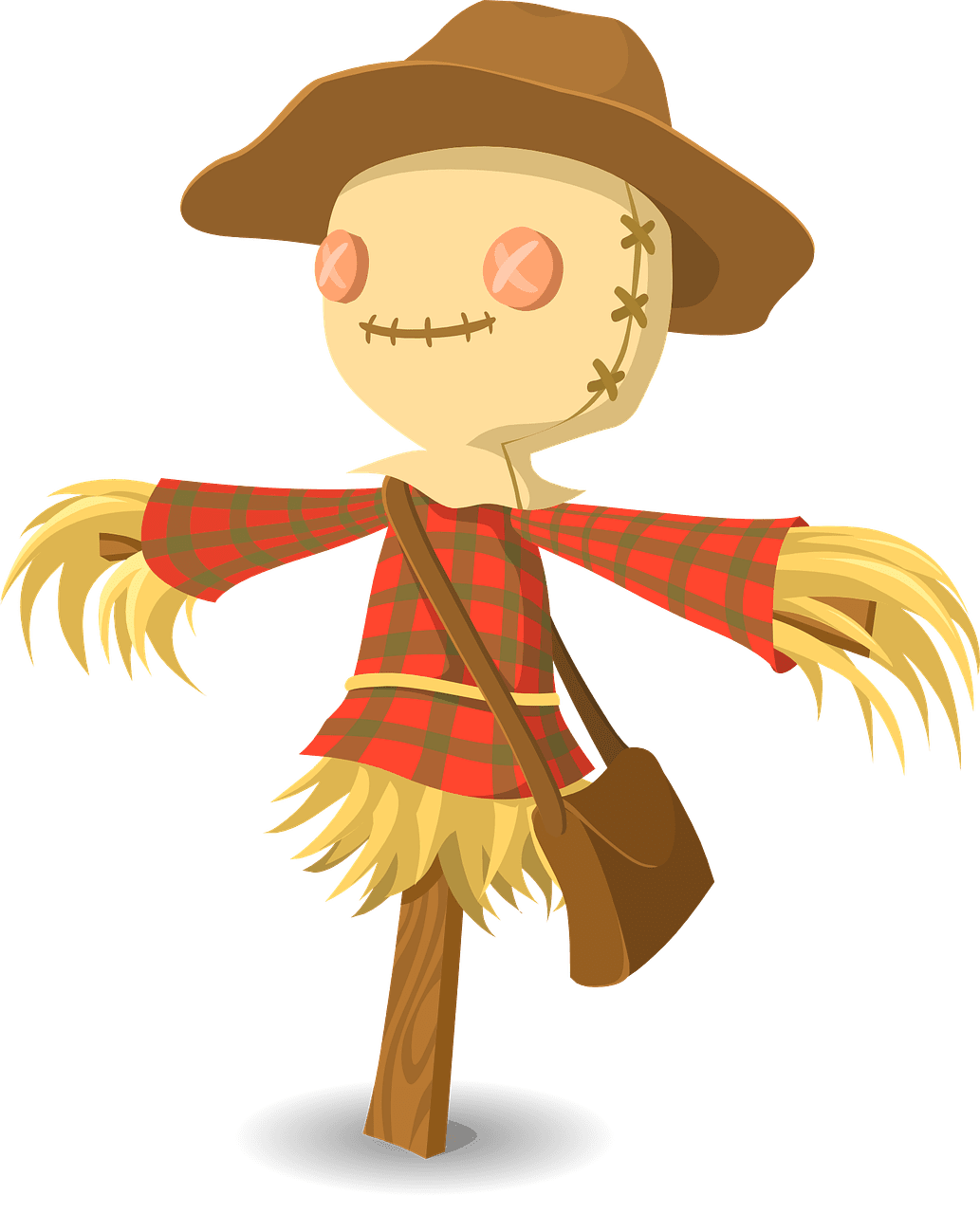 Scarecrow straw halloween vector graphic clipart