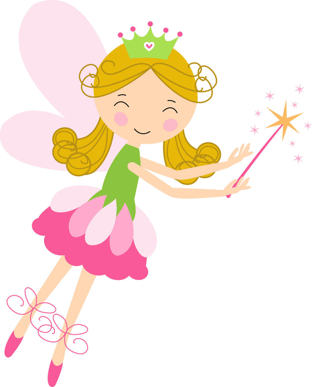 Fairy pin page clipart free 2