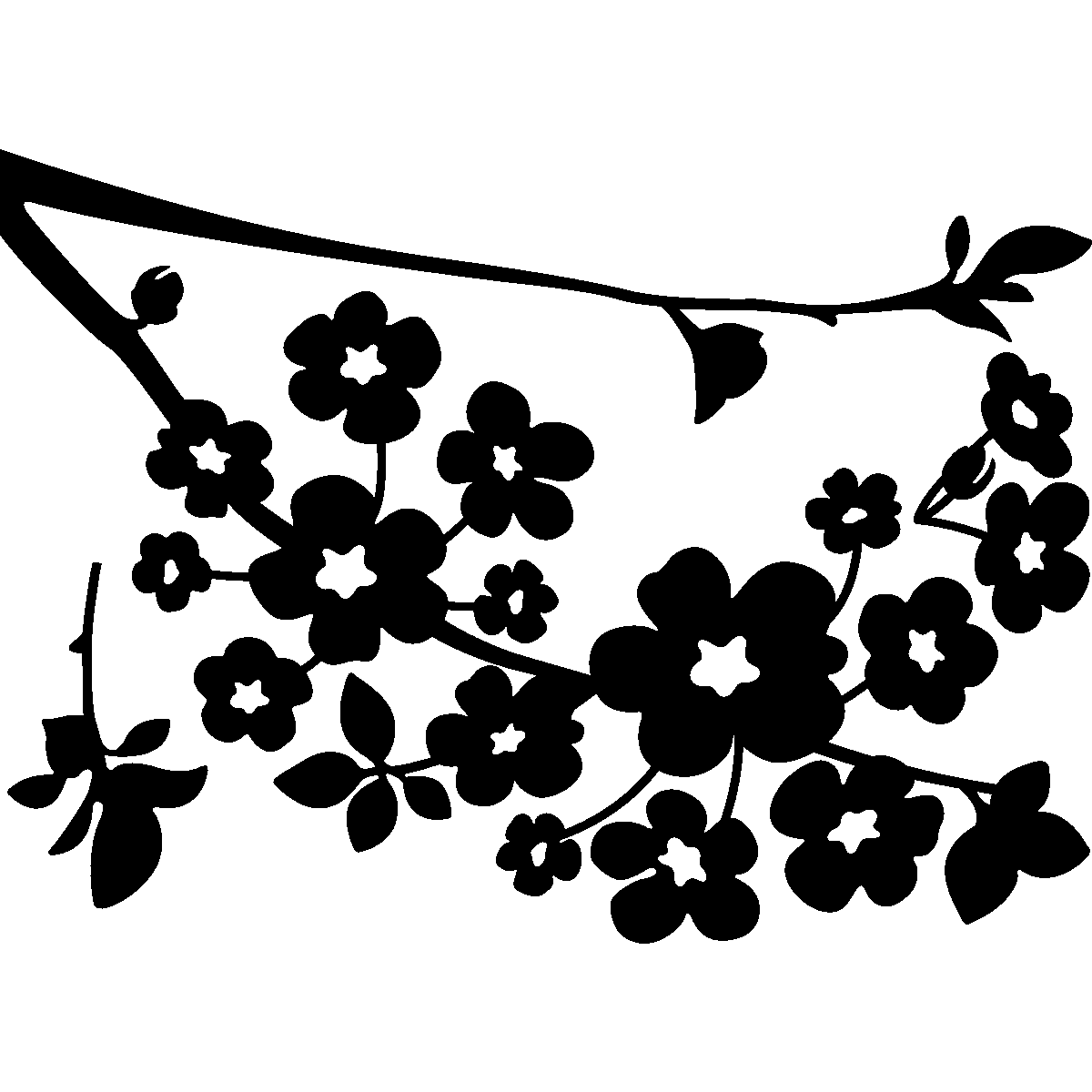 Floral black and white pin page clipart transparent 4