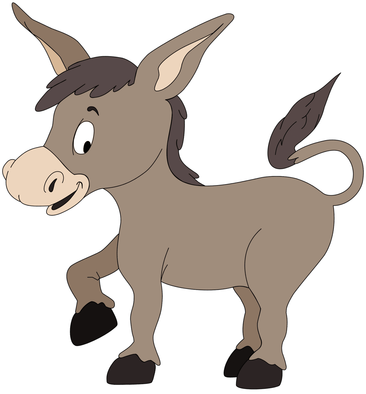 Brown donkey vector clipart images