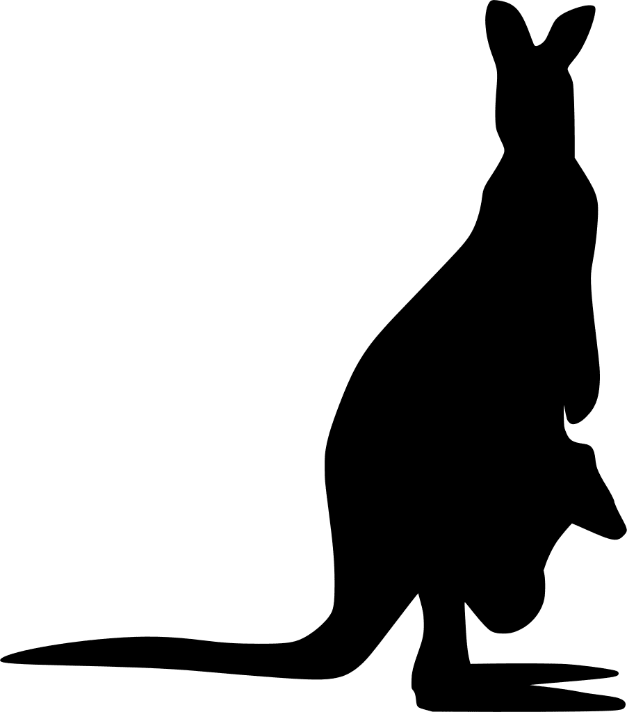 Animal kangaroo australia image silh clipart