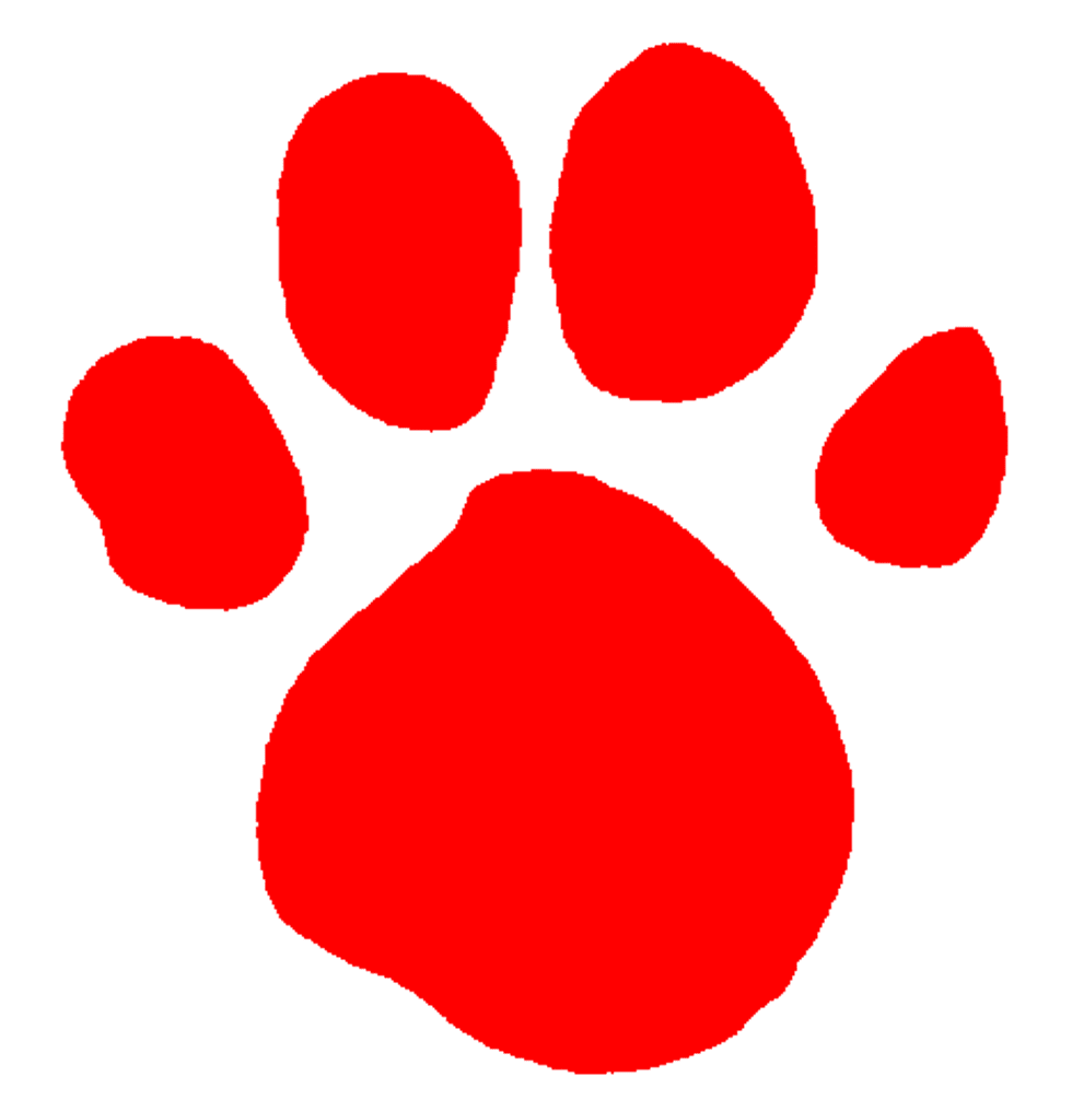 Paw print pin page clipart free