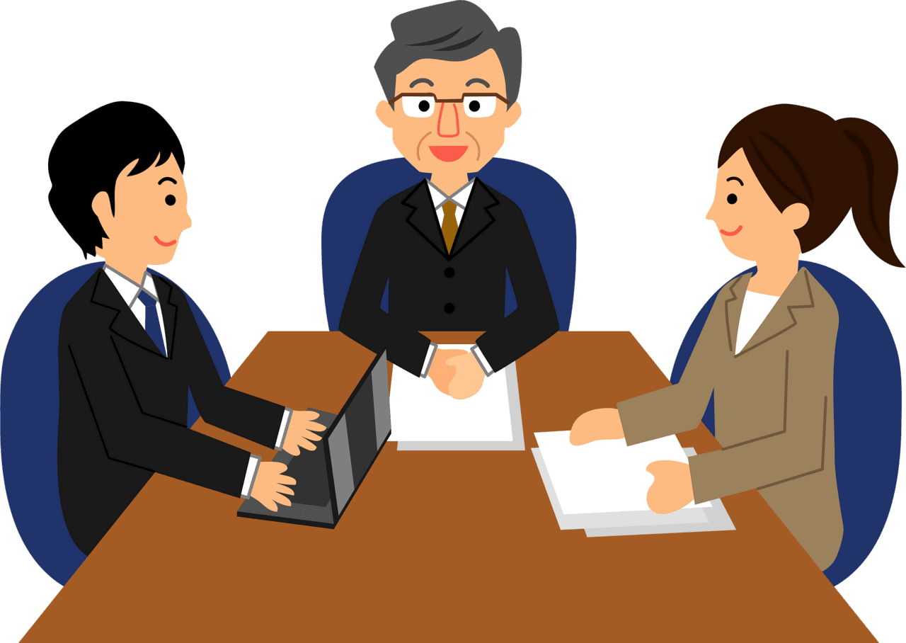 Pete and calvin business meeting vector clipart images