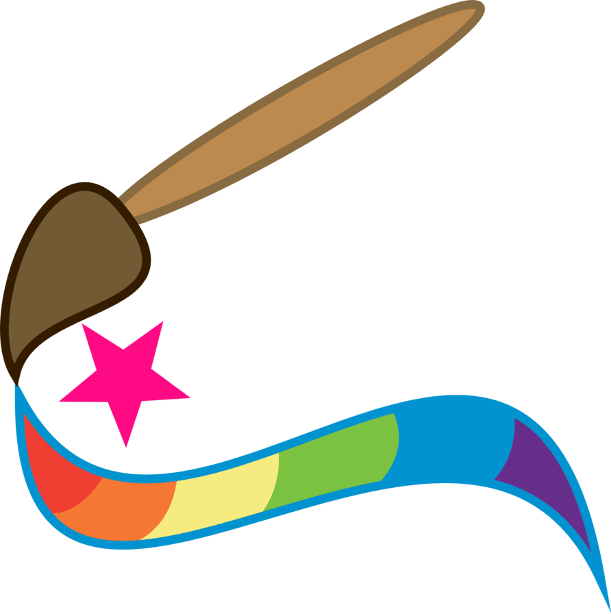 Paint and paintbrush my ponysona cutie mark by blueblitzie deviantart clipart picture