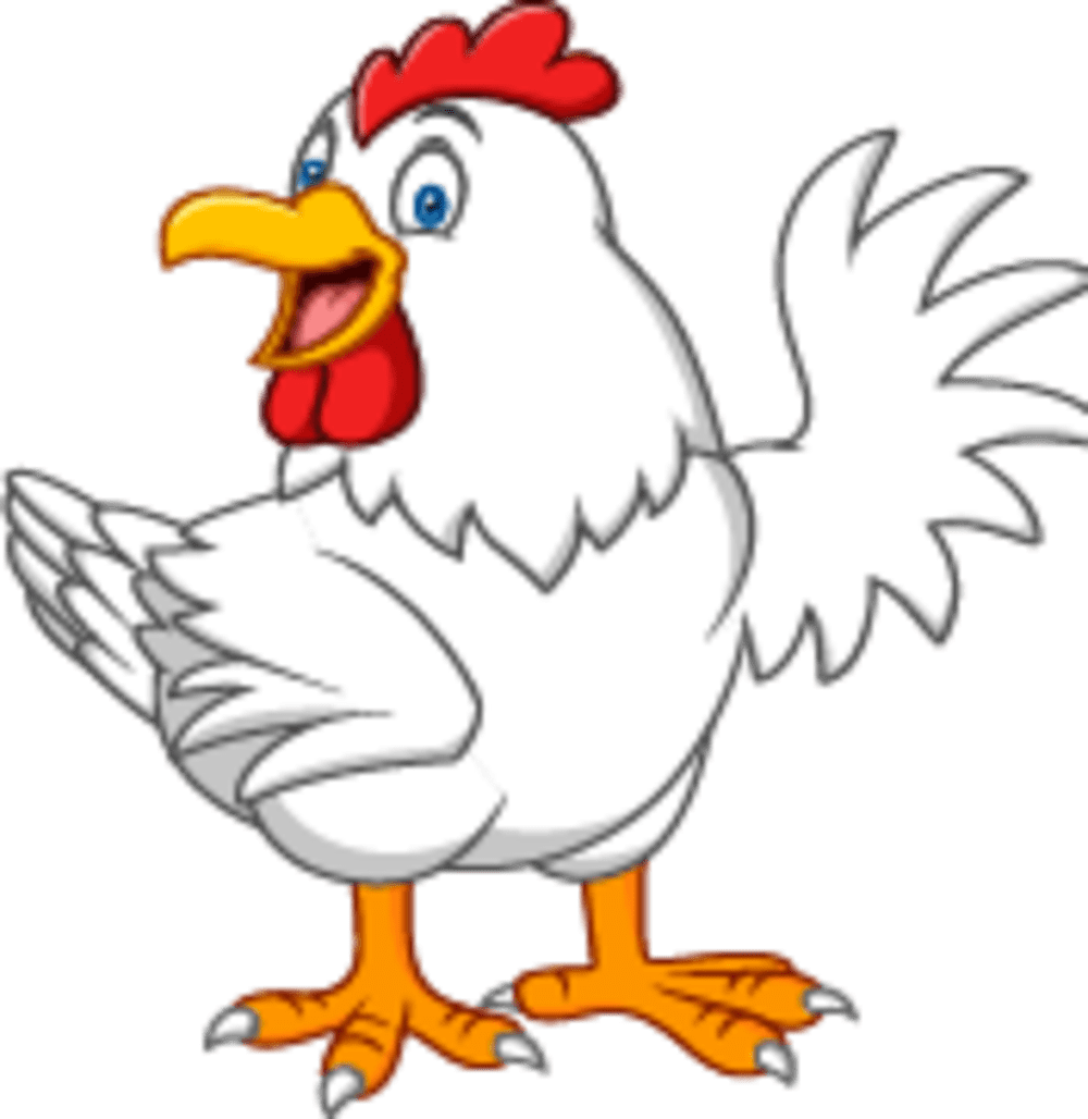 Rooster back the barn mother cluckers henhouse clipart image