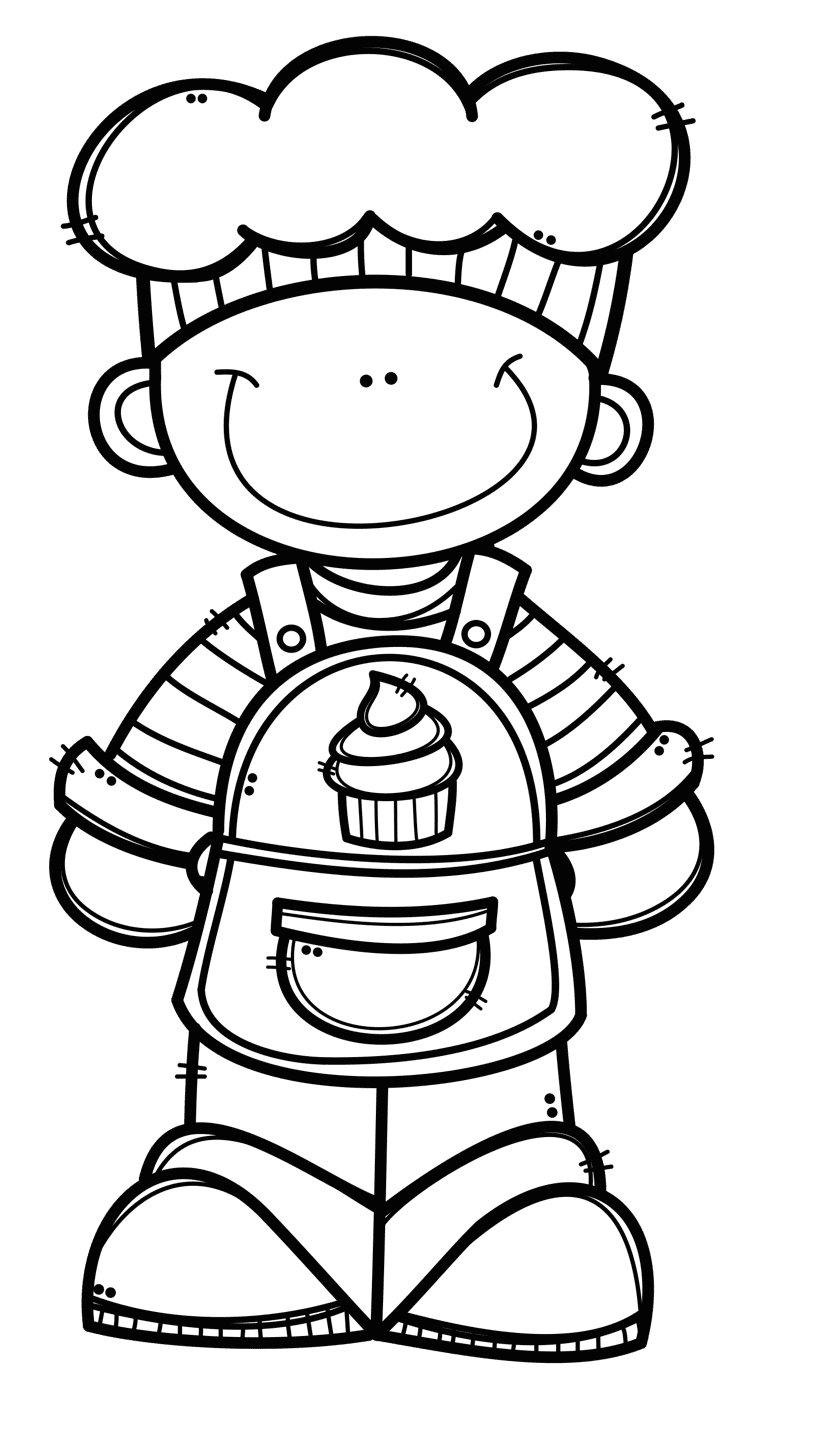 Chef pin page clipart clip art 2