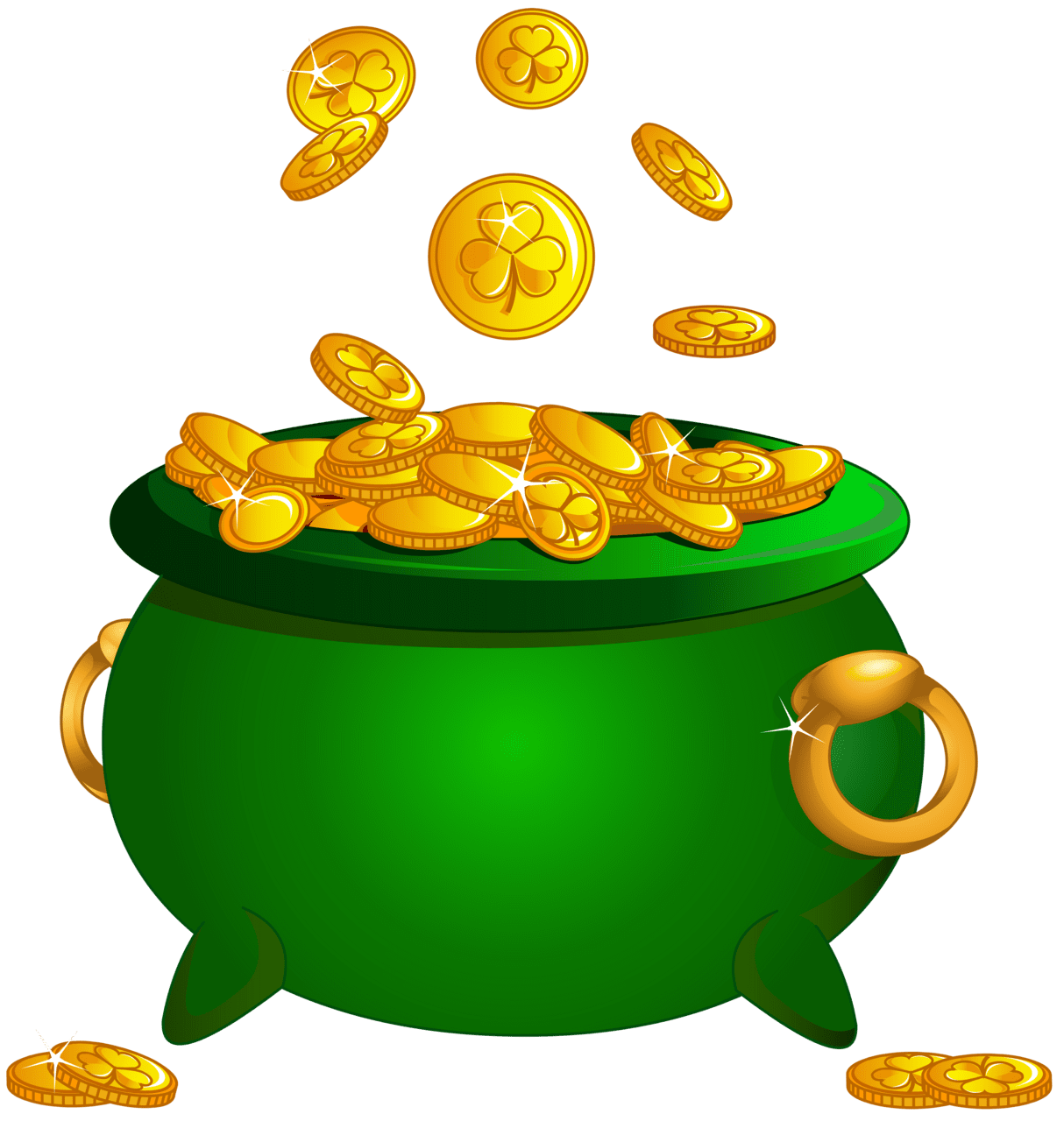 St patrick pot of gold image high quality images and clipart