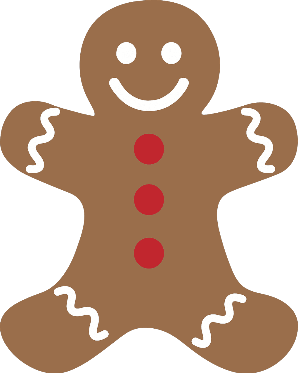 Gingerbread man braille design paths to literacy clipart picture