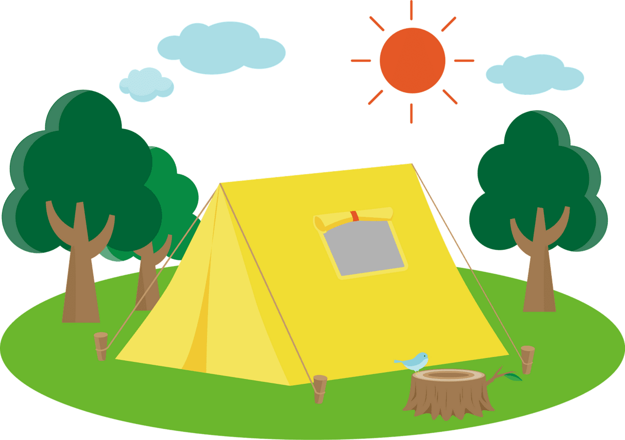 Camp tent vector clipart images