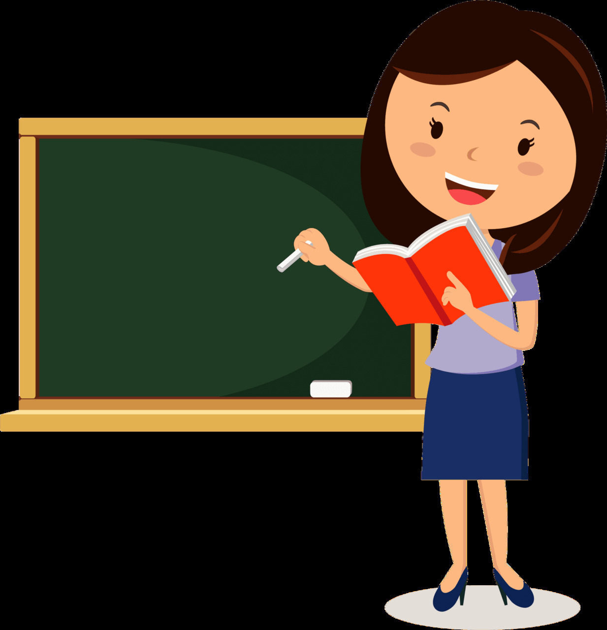 For teaching animated teacherat blackboard clipart logo