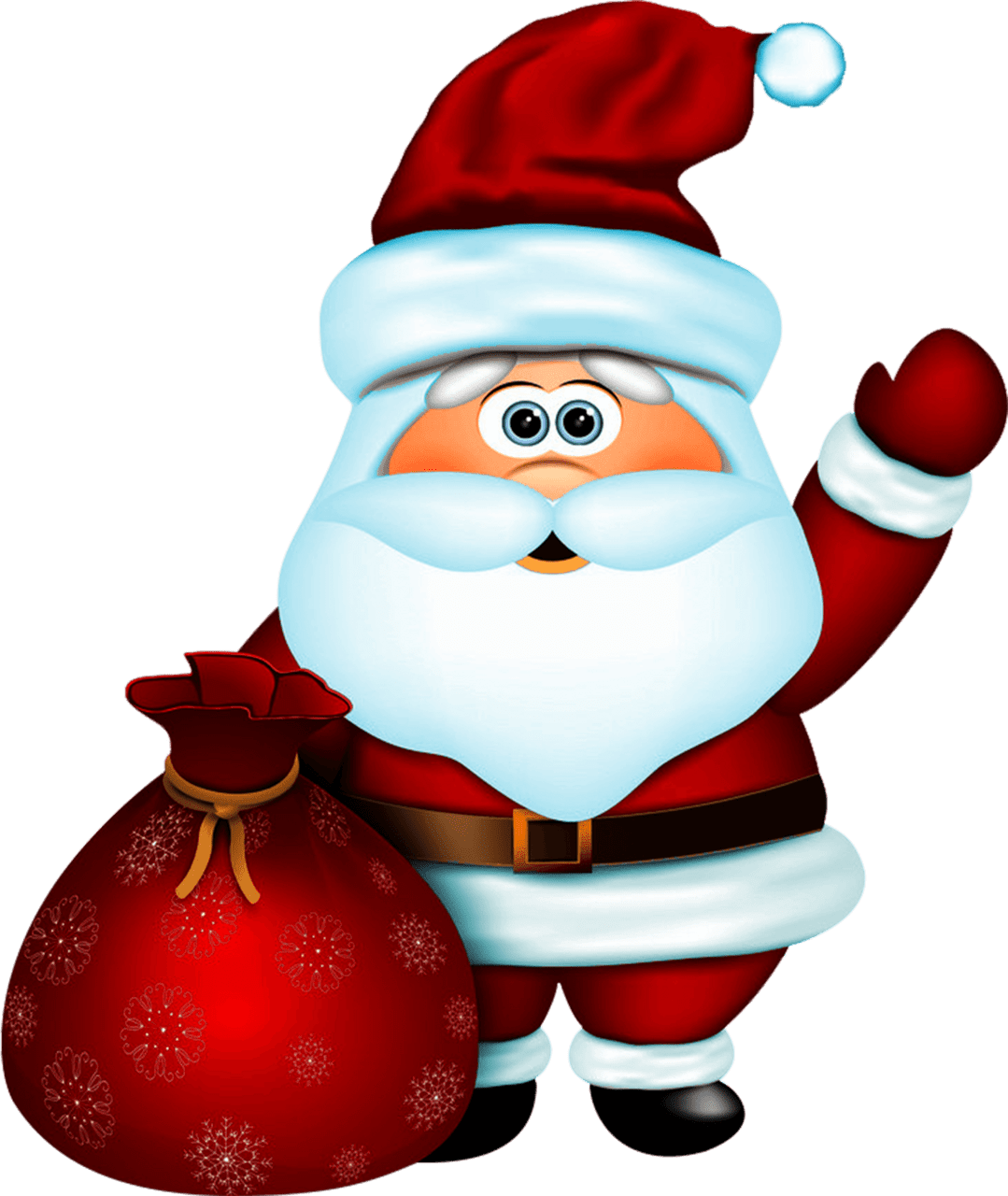 Santa claus with bag vector clipart image