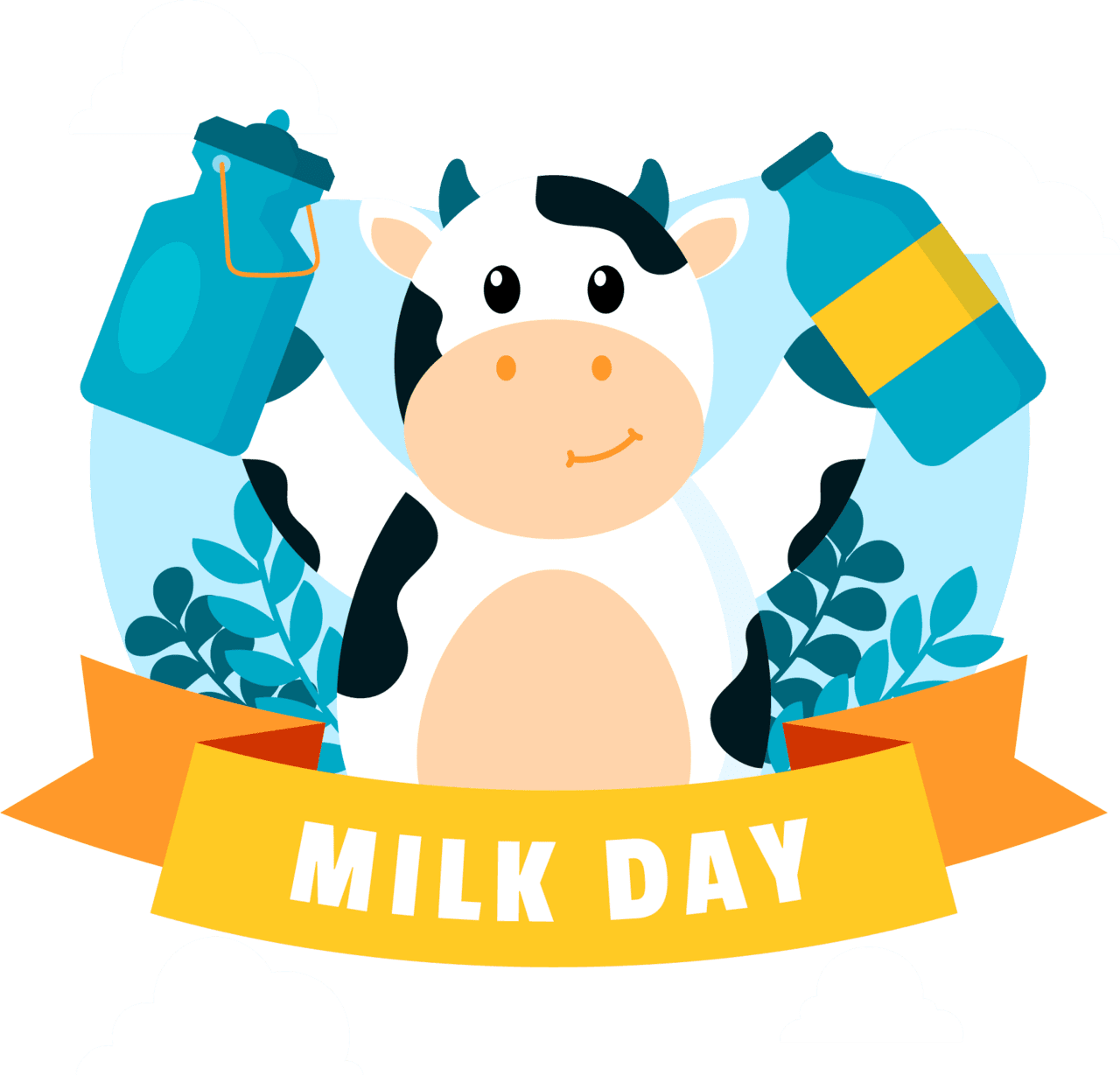 World milk day clipart logo