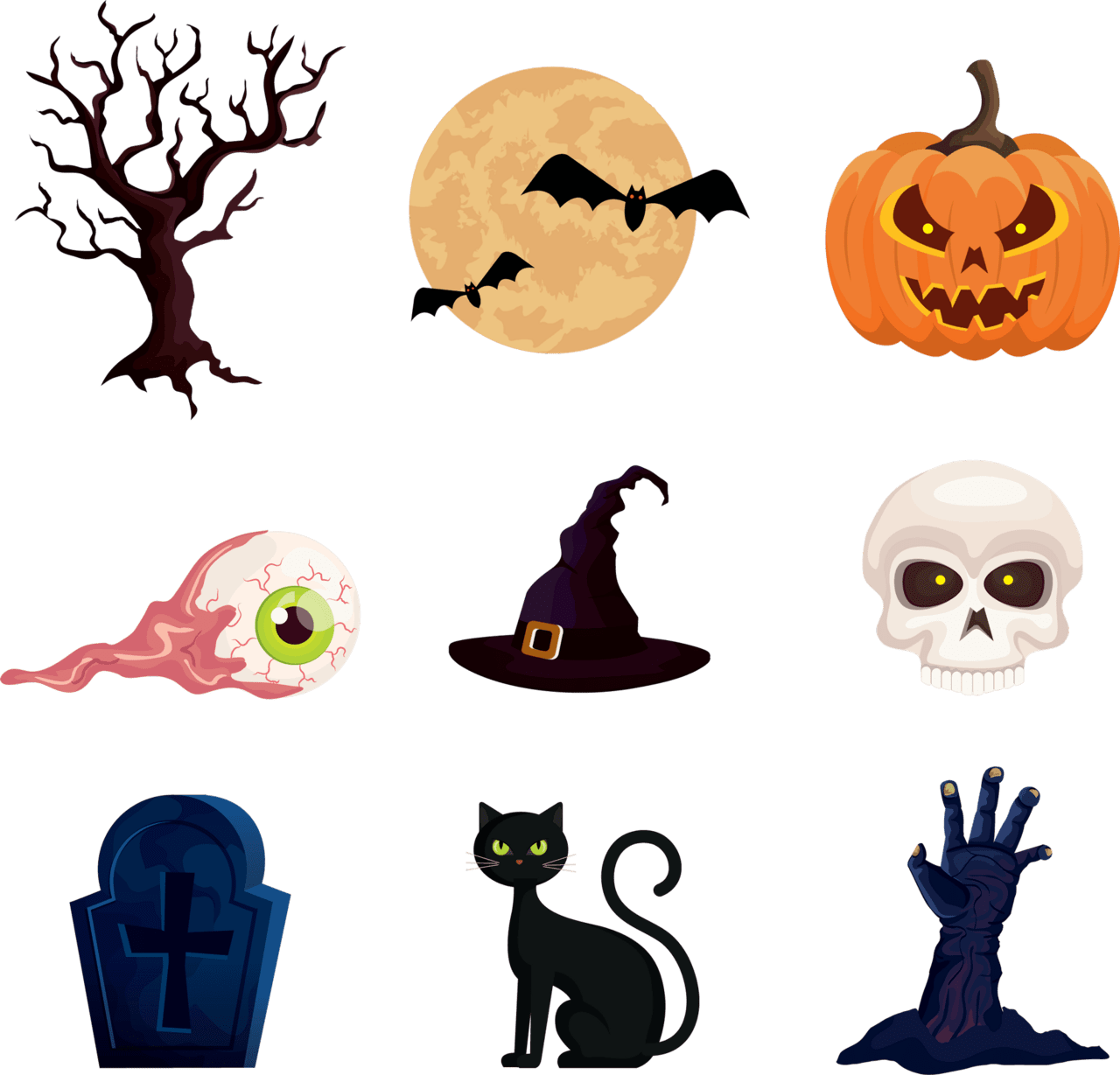 Halloween pumpkin clipart abstract background