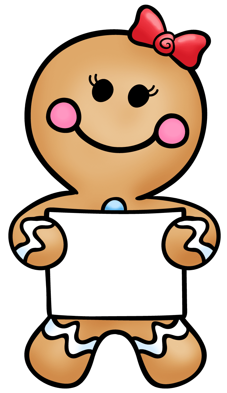 Gingerbread pin page clipart photo 2