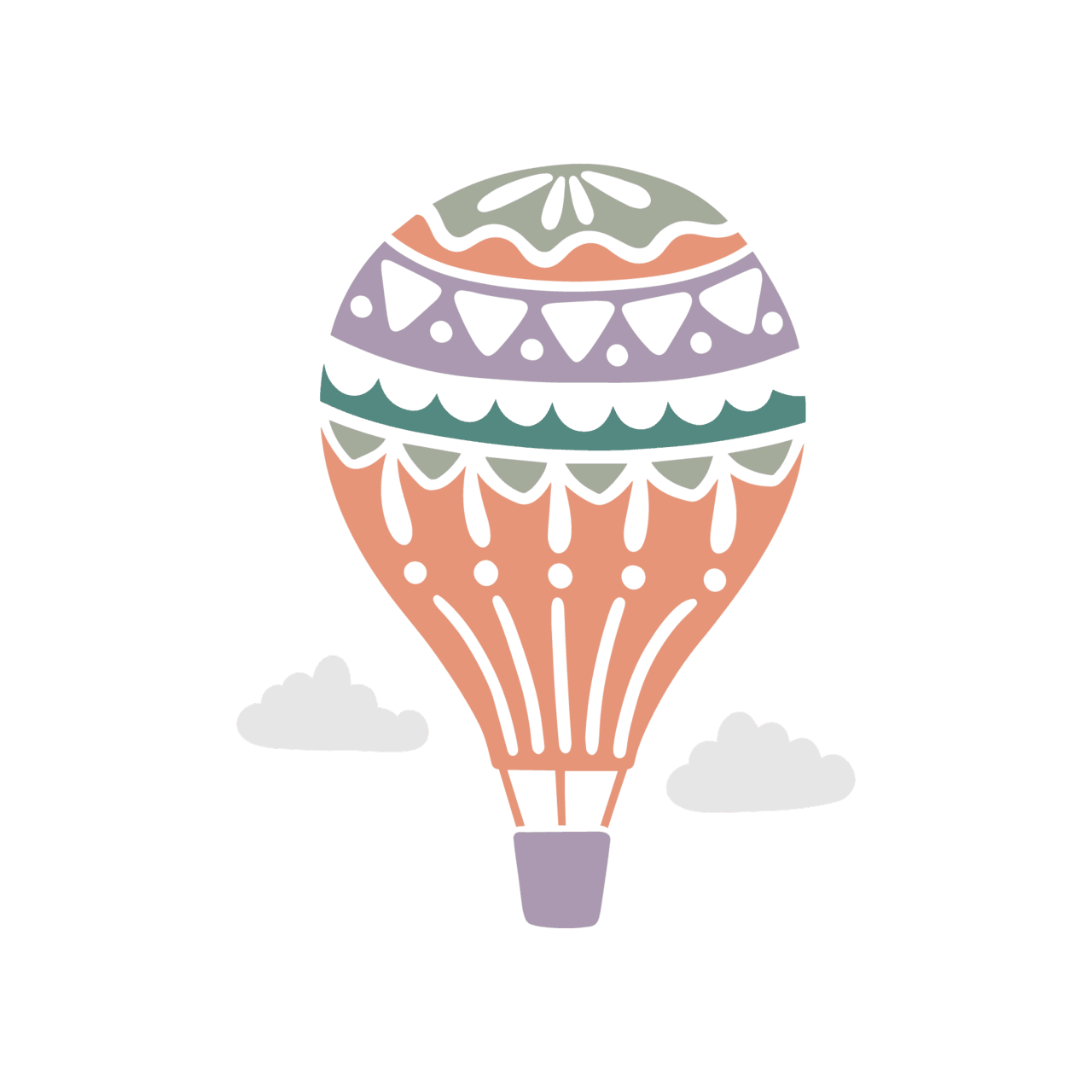 Hot air balloon pin page clipart transparent 3