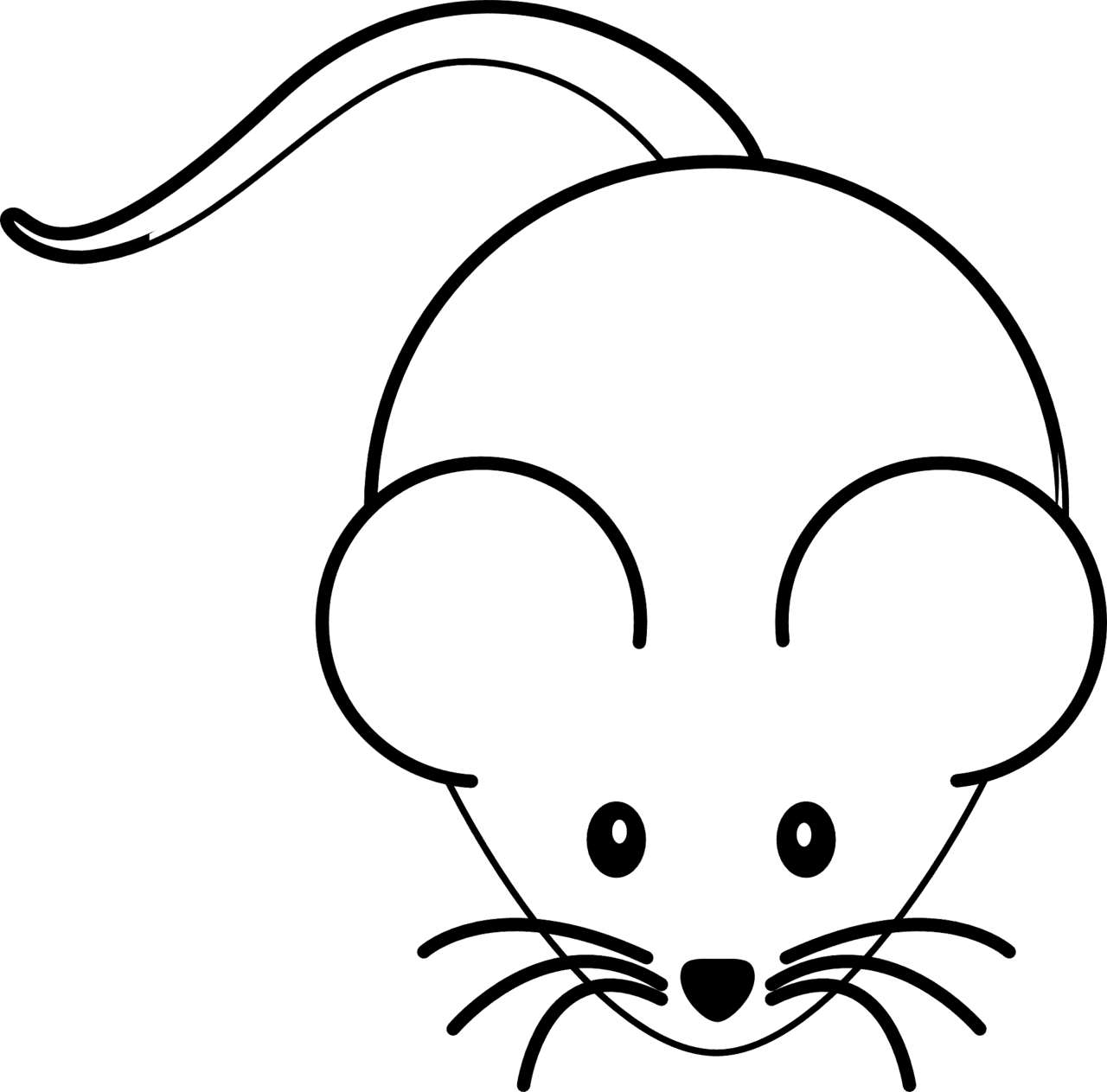 Mice black and white mouse clipart image 2