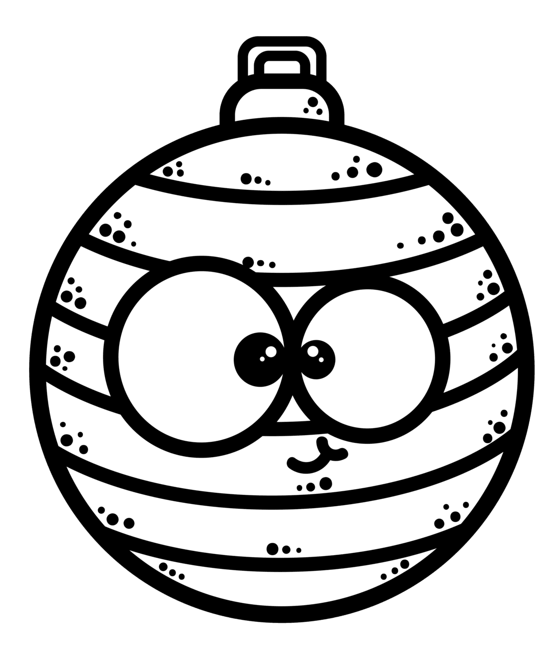 Christmas black and white pin page clipart picture 2