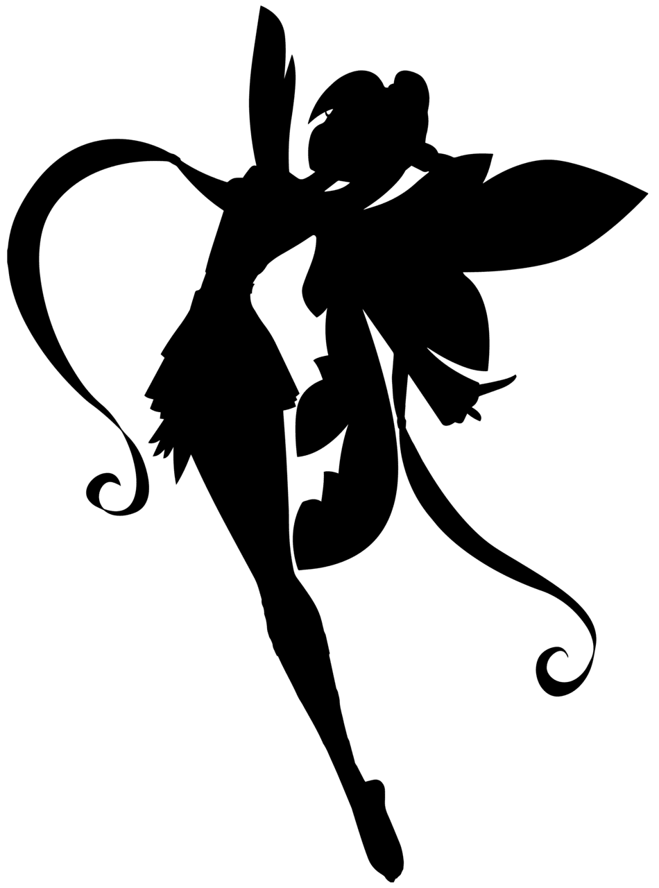 Fairy silhouette clipart image