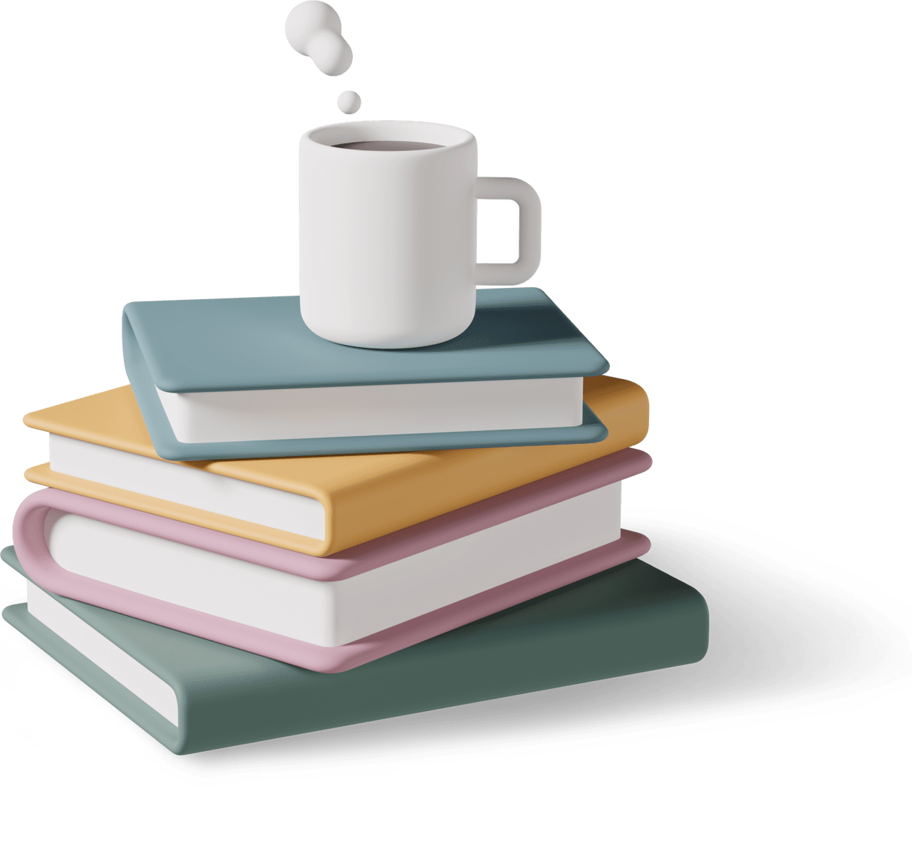 Books and cup clipart image