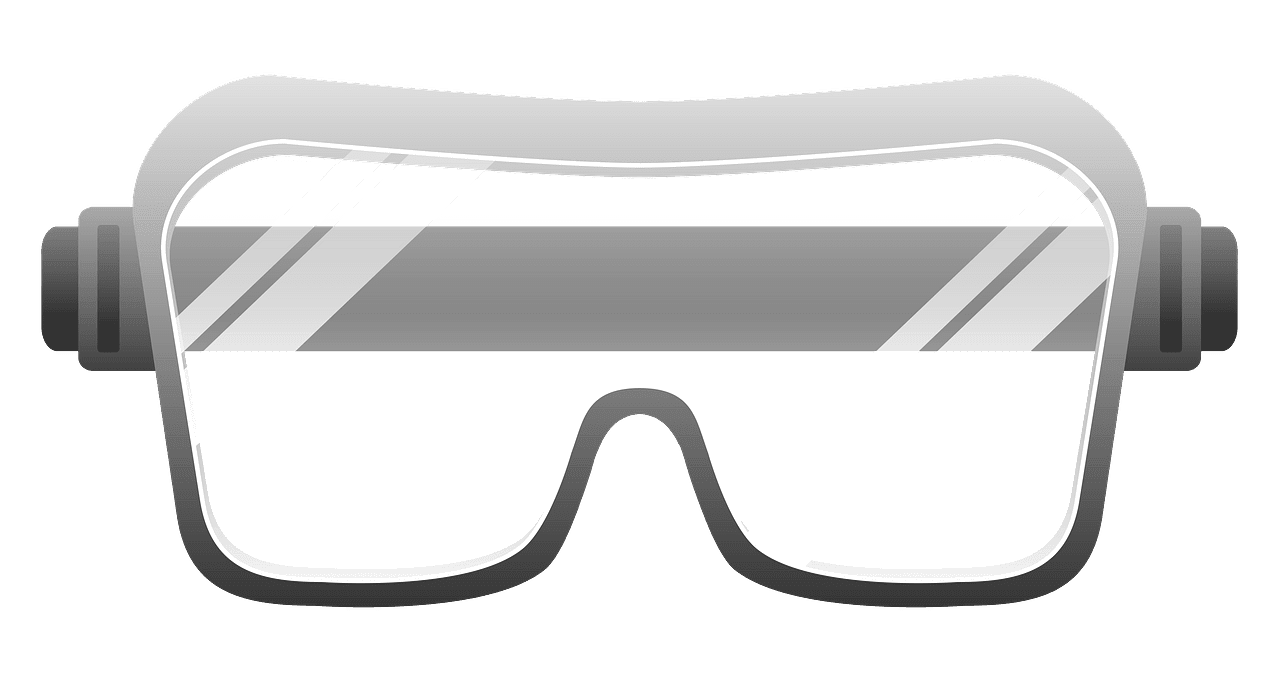 Safety goggles grayscale vector clipart images