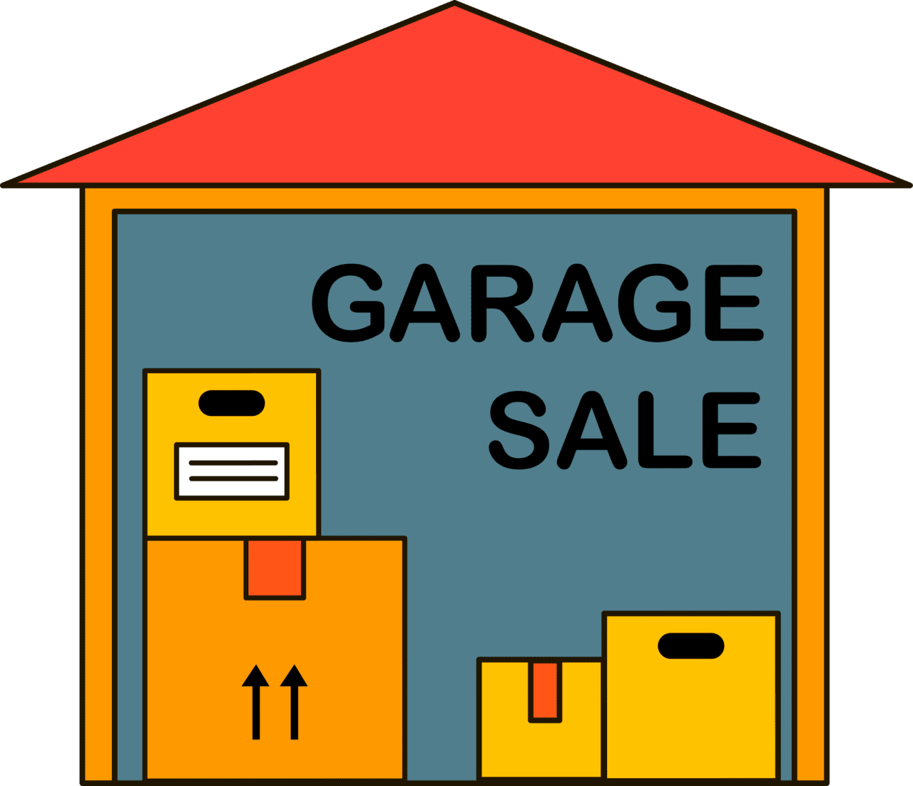 Garage sale vector clipart images 2