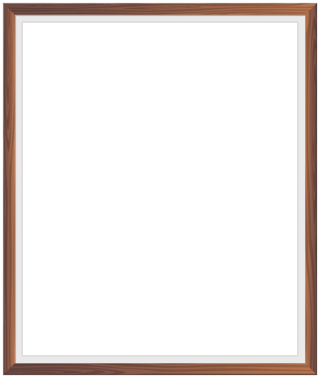 Simple wooden frame clipart image