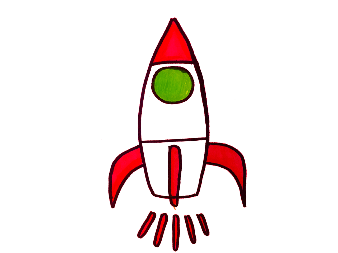 Rocket ship how to draw easy drawing for beginners clipart clip art