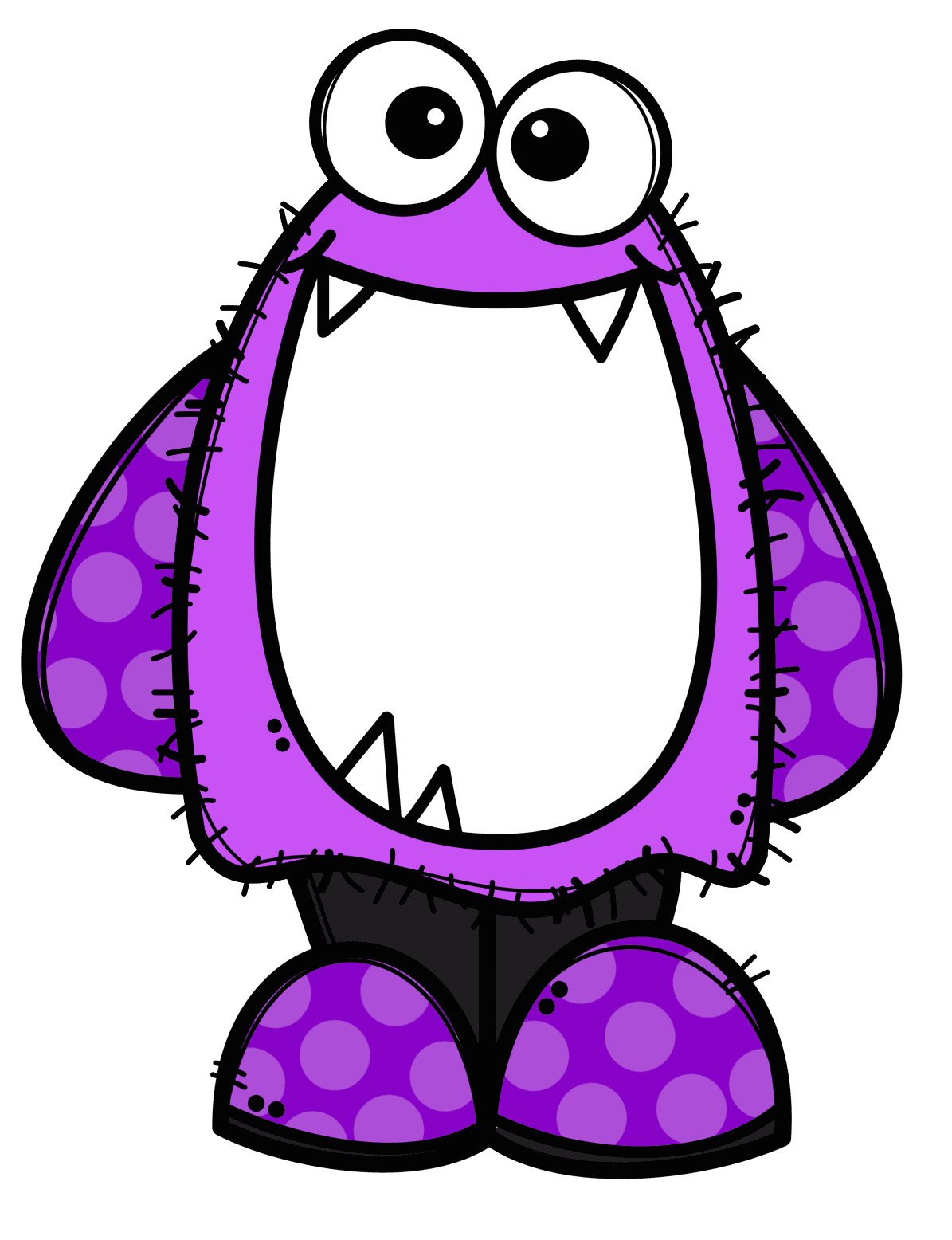 Monster page clipart background