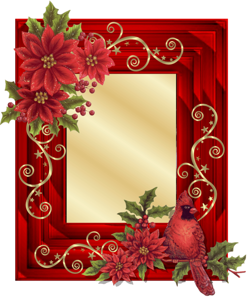 Poinsettia pin page clipart vector