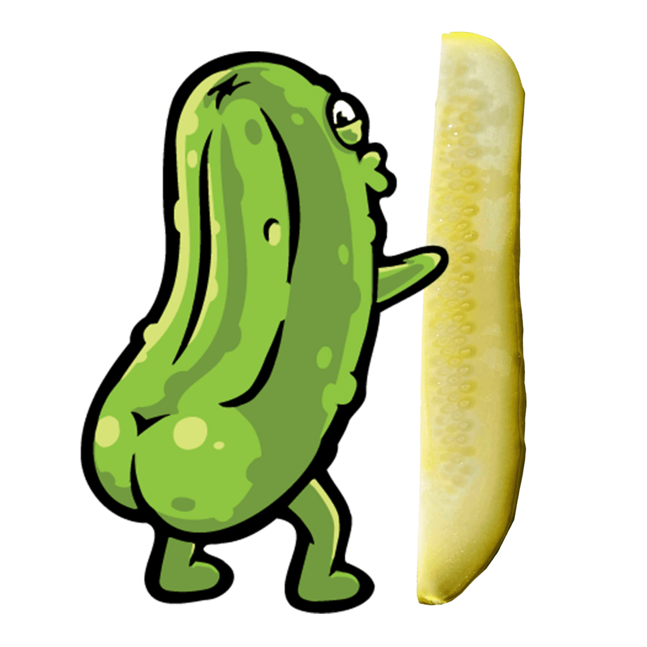 Freshly packed pickle bursting with flavor dill daddy clipart free